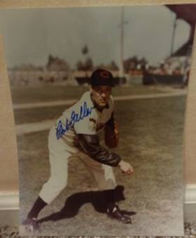 signed Bob Feller pitcher 8x10 photo