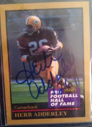 1991 Herb Adderley signed HOF card, 1of2