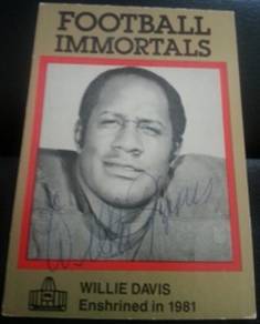 1985 Football Immortals Willie Davis, 1of2