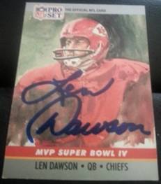 1990 Pro Set Len Dawson, 1of2