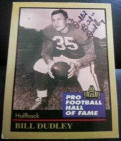 1991 Pro Football HOF Bill Dudley, 1of2