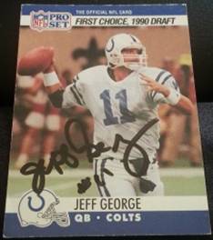 1990 Pro Set Rookie Jeff George, 1of2