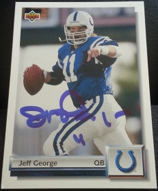 1992 Upper Deck Jeff George, 1of2