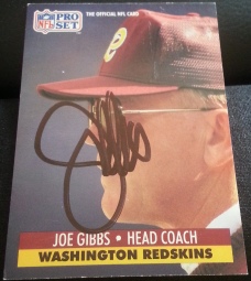 1991 Pro Set Joe Gibbs Head Coach, 1of2