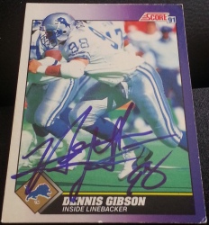 1991 Score Dennis Gibson, 1of2