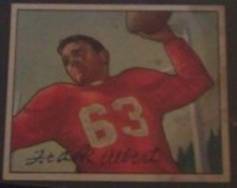 1950 Bowman Frank Albert signed card, 1of2