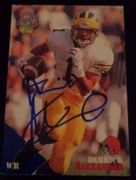 1994 Derrick Alexander signed card, 1of2