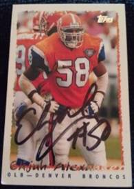 1995 Elijah Alexander signed card, 1of2