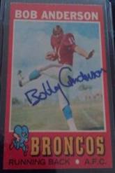 1971 Bob Anderson signed card, 1of2