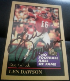 1991 Pro Football HOF Len Dawson, 1of2