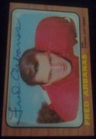 1966 Fred Arbanas signed card, 1of2