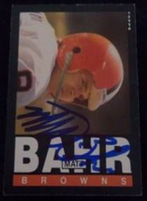 1985 Matt Bahr signed card, 1of2