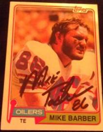 1981 Topps Mike Barber signed card, 1of2