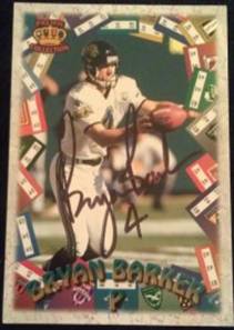 1996 Bryan Barker signed card, 1of2