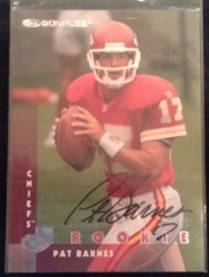 1997 Donruss Rookie Pat Barnes signed card, 1of2