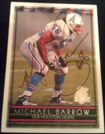 1996 Topps Michael Barrow signed card, 1of2