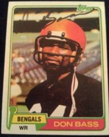 1981 Topps Don Bass signed card, 1of2