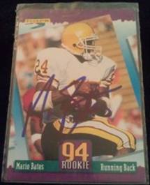 1994 Score Rookie Mario Bates signed card, 1of2