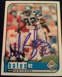 1998 Upper Deck Michael Bates signed card, 1of2