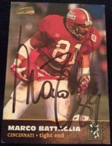 1996 Score Marco Battaglia signed card, 1of2