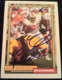 1992 Topps Ian Beckles signed card, 1of2