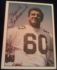 1981 Chuck Bednarik signed card, 1of2