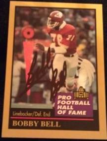 1991 HOF Bobby Bell signed card, 1of2