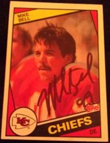 1984 Topps Mike Bell signed card, 1of2