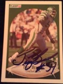 1990 Fleer Troy Benson signed card, 1of2