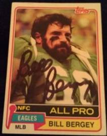 1981 Topps Bill Bergey signed card, 1of2