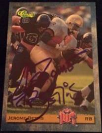 1993 Jerome Bettis signed card, 1of2