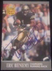 1991 Fleer Eric Bieneimy signed card, 1of2