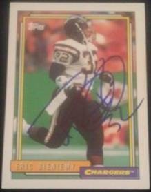 1992 Topps Eric Bieniemy signed card, 1of2