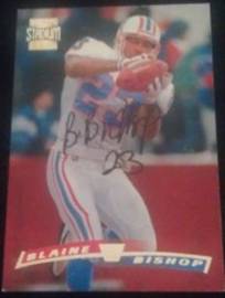 1996 Topps Blaine Bishop signed card, 1of2