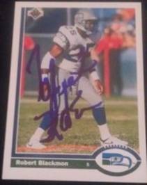 1991 Upper Deck Robert Blackmon signed card, 1of2