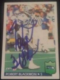 1992 Fleer Robert Blackmon signed card, 1of2