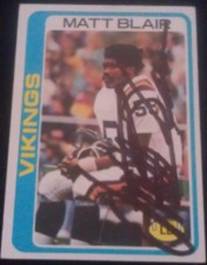 1978 Topps Matt Blair signed card, 1of2