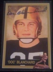 1991 Doc Blanchard signed card, 1of2