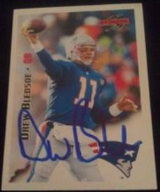 1995 Drew Bledsoe signed card, 1of2