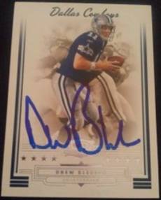 2006 Donruss Drew Bledsoe signed card, 1of2