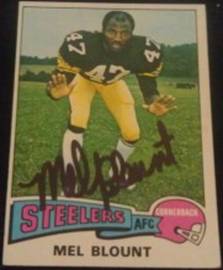 1975 Topps Mel Blount signed card, 1of2