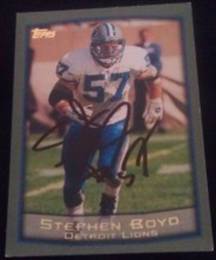 1999 Topps Stephen Boyd signed card, 1of2