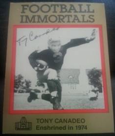 1985 Football Immortals Tony Canadeo, 1of2