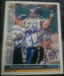 1993 Upper Deck Darren Carrington, 1of2