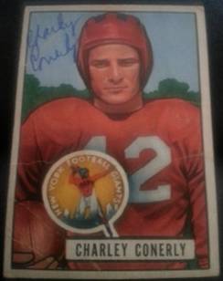 1951 Bowman Charlie Conerly, 1of2