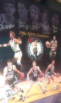 Boston Celtics All Stars 86 Champs, 5 action shots & 5 game 'face' shots, Larry Bird, Kevin McHale, Dennis Johnson, Bill Walton, Robert Parish, 16x20,PSADNA